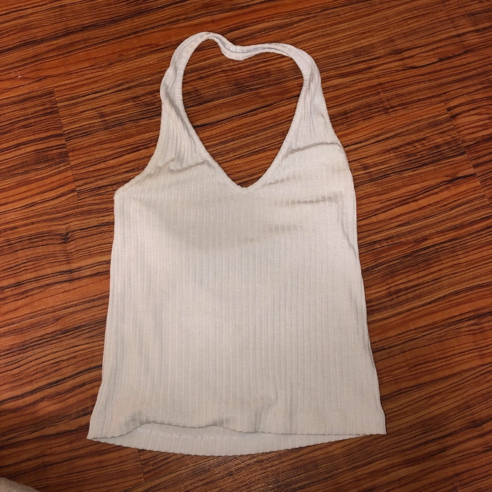 Blue Halter Crop